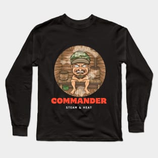 Sauna Commander Sauna Lover Long Sleeve T-Shirt